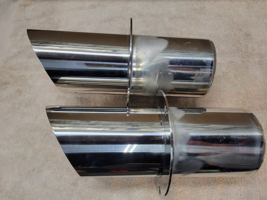 4in Angle Cut Exhaust Tips Pair